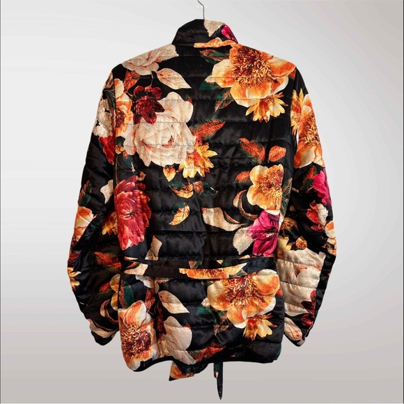 VICI Collection Floral Quilted Jacket with Tie Waist - Picture 3 of 3